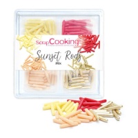 Kit de sprinkles de bâtonnets Sunset Rods Mix de 60 g - Scrapcooking