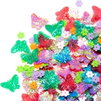 Confetti de fleurs et papillons en couleurs vives de 20 g