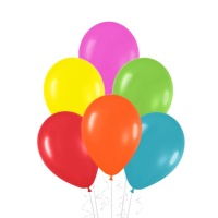 Ballons en latex de 23 cm de couleurs assorties - 24 unités