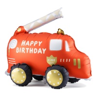 Ballon de camion de pompiers rouge de 67 x 53 cm