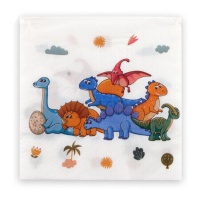 Serviettes collection Dinosaures 16,5 x 16,5 cm - 12 unités