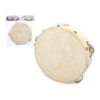 Tambourin de 17 cm en bois et peau