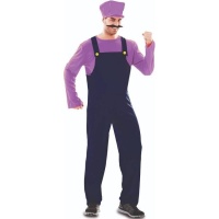 Costume de plombier violet pour homme