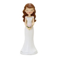 Figurine pour gâteau de mariage les yeux fermés de 21 cm