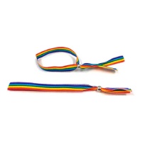 Bracelet en tissu drapeau LGBT - 1 unité