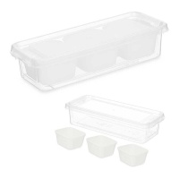 Organisateur de 28,2 x 11,7 x 6 cm avec 3 compartiments en dessous