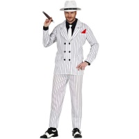 Costume de gangster blanc pour homme