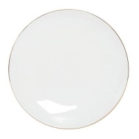 Assiette de 19,1 cm avec bord doré