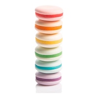 Figurines en sucre de macarons aux couleurs assorties - Dekora - 6 unités