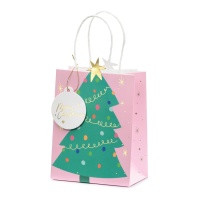 Sac cadeau de 20,5 x 14 x 8 cm de sapin de Noël