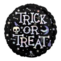 Ballon rond iridescent Trick or Treat de 45 cm - Anagram