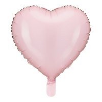 Ballon de coeur rose clair de 35 cm - PartyDeco