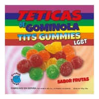 Bonbons en forme de seins colorés LGTB avec sucre - 125 grammes