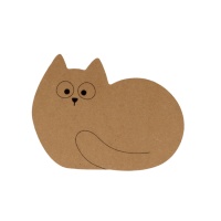 Silhouette MDF 15 cm | Chat pelote