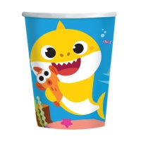 Verres Baby Shark de 250 ml - 8 unités