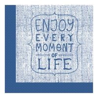 Serviettes Enjoy Every Moment of life de 16,5 x 16,5 cm - 20 unités