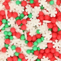 Paillettes de mélange de Noël de 180 g - FunCakes