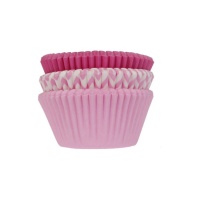 Coupelles pour cupcakes en tons roses de diverses couleurs et formes - House of Marie - 75 unités