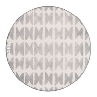 Assiette de 27 cm imprimée gris