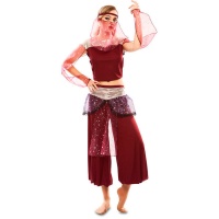 Costume de danseuse arabe avec voile pour femme