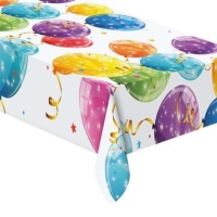 Nappe en plastique avec des ballons brillants de 1,20 x 1,80 m