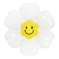 Ballon fleur marguerite souriante de 68 cm