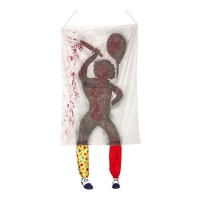 Suspension de l'ombre du clown avec chaussures - 1,85 x 1,00 m