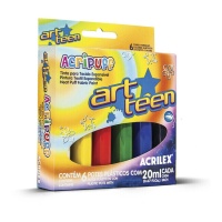 Peinture textile extensible de 20 ml - Acrilex - 6 unités