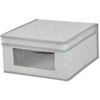 Boîte pliable 31 x 28 x 15 cm pour vêtements avec fenêtre étoiles