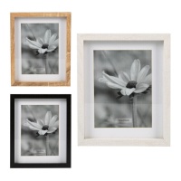 Cadre pour photo de 15 x 20 cm Fleur noir et blanc