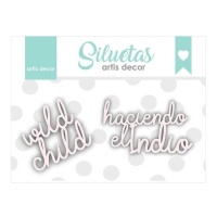 Panneau de particules de Wild child et Haciendo el indio - Artis decor - 2 unités