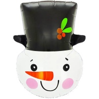 Ballon bonhomme de neige avec chapeau 57,5 x 54,5 cm