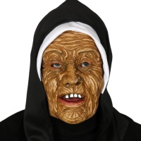 Masque de vieille nonne avec capuche