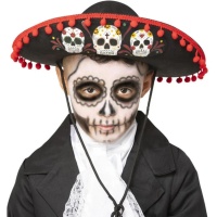 Chapeau mexicain noir pour enfant pour le jour des morts