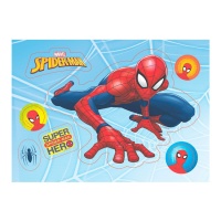 Feuille de silhouette de Spiderman pour gâteau de 14,8 x 21 cm - 1 unité