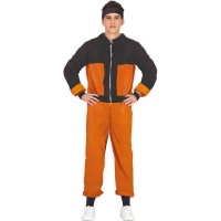 Costume de ninja Naruto orange et noir pour jeune