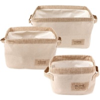 Paniers en tissu Home organic - 3 unités