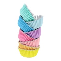 Capsules pour cupcake en couleurs pastel - PME - 100 unités