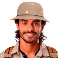 Casque d'explorateur beige