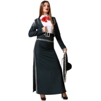 Déguisement de mariachi noir élégant pour femme