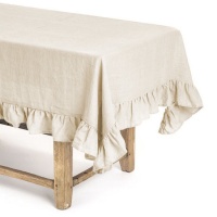 Nappe de 2,50 x 1,45 m en tissu volant naturel