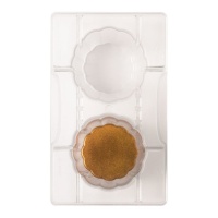 Moule de verre ondulé pour chocolat - Decora - 2 cavités