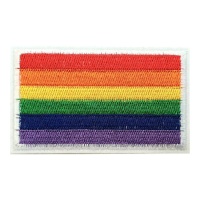 Écusson rectangulaire arc-en-ciel