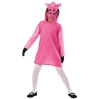 Costume de cochon rose pour fille