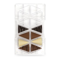 Moule de cônes moyens pour chocolat de 20 x 12 cm - Decora - 14 cavités