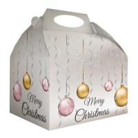 Coffret de boules de Noël pour friandises de 20 x 16 x 11 cm - 12 unités