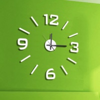 Horloge murale adhésive blanche 60 cm - DCasa