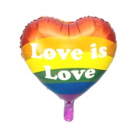 Ballon silhouette coeur Love is Love de 43 cm - Partydeco