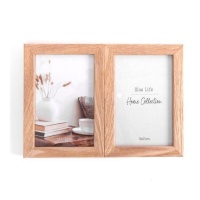 Cadre photo en bois pour 2 photos de 10 x 15 cm - DCasa