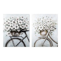 Toile vélo avec fleurs de 40 x 50 cm - DCasa - 1 unité